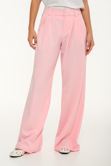 Wide leg παντελόνι με πιέτες