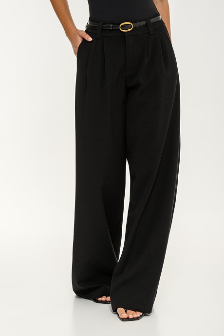 Wide leg παντελόνι με πιέτες