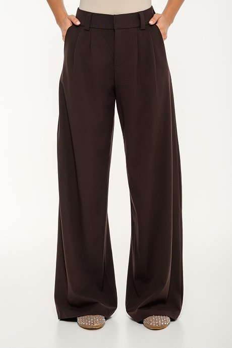 Wide leg παντελόνι με πιέτες