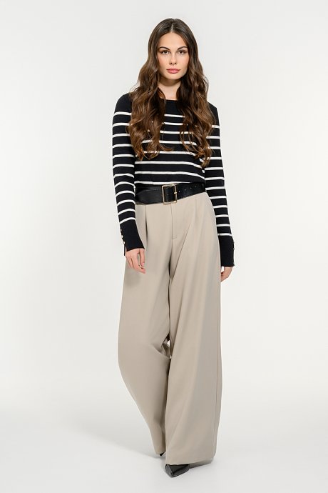 Wide leg παντελόνι με πιέτες