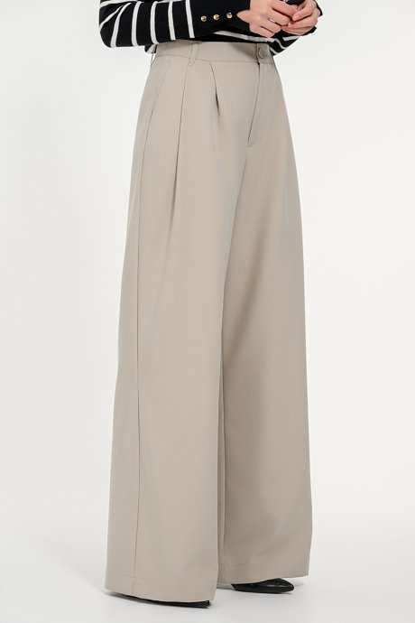 Wide leg παντελόνι με πιέτες