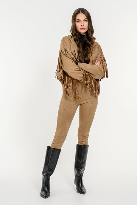 Suede leggings