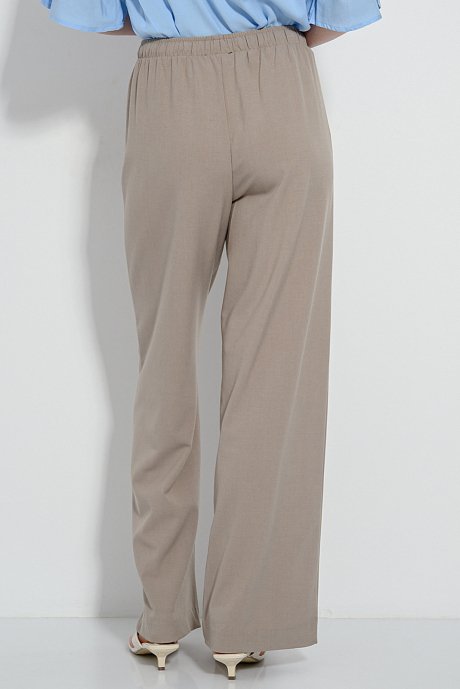 Παντελόνι wide leg με λάστιχο και κορδόνι