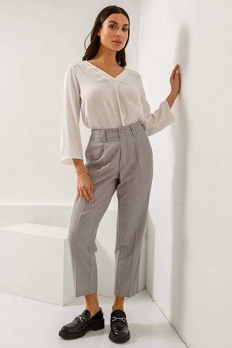 Straight leg stripped trousers
