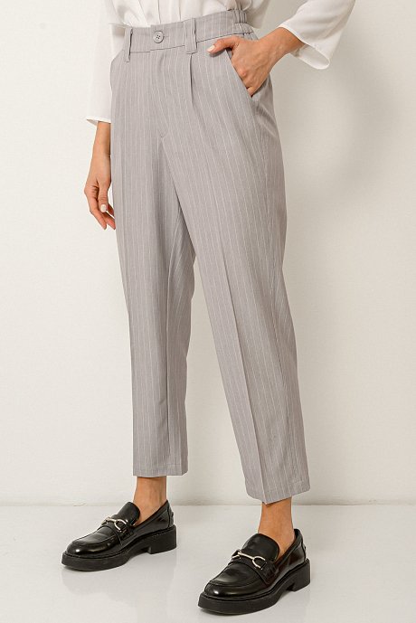 Straight leg stripped trousers