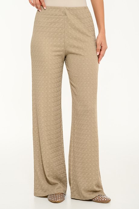 Wide leg trousers with elastic waistband