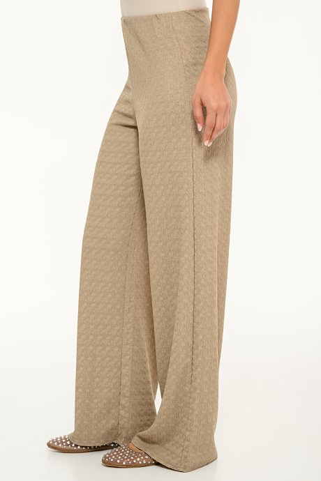 Wide leg trousers with elastic waistband