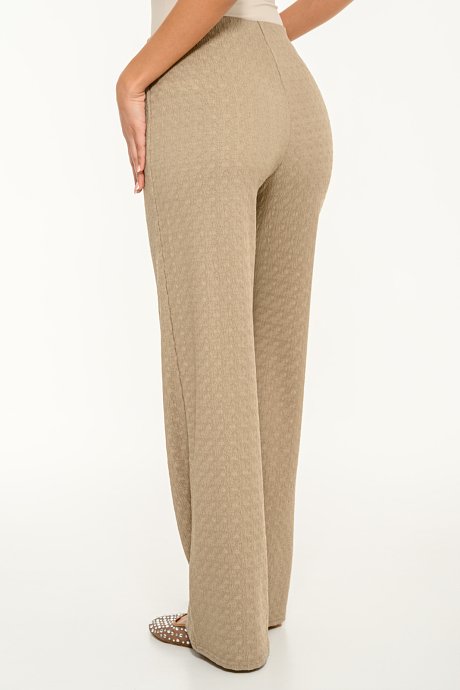 Wide leg trousers with elastic waistband