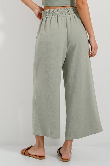 Culotte trousers with waistband