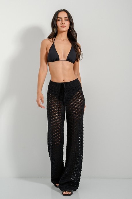 Knitted crochet trousers