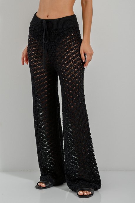 Knitted crochet trousers