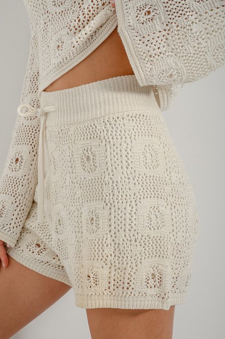 Crochet knitted shorts