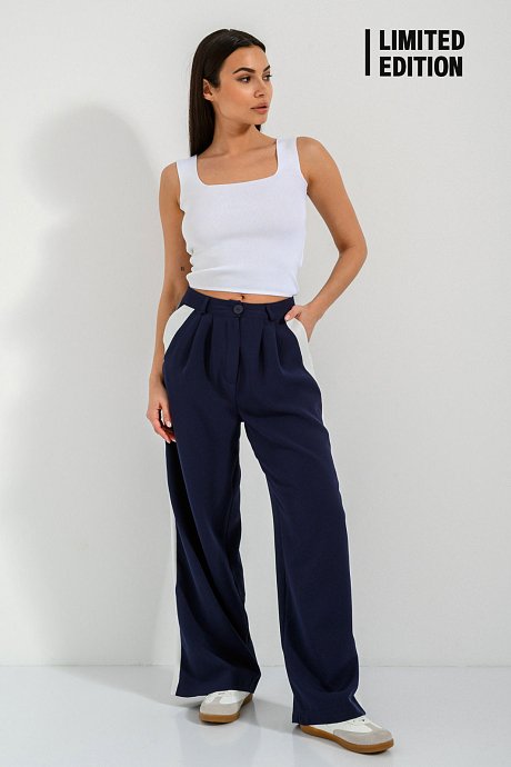 Two-toned wide leg trousers