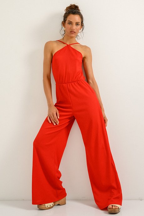 Jumpsuit with open back