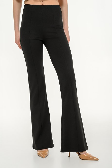 Flared high waisted trousers