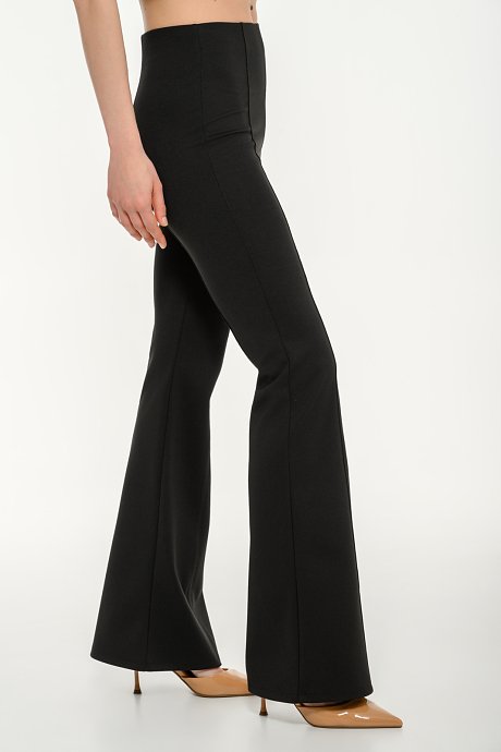 Flared high waisted trousers