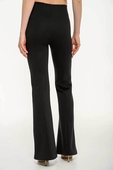 Flared high waisted trousers