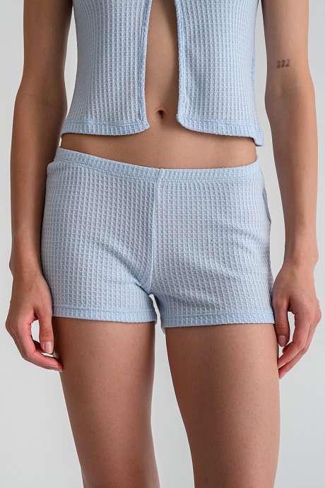 Mini shorts with elastic waistband