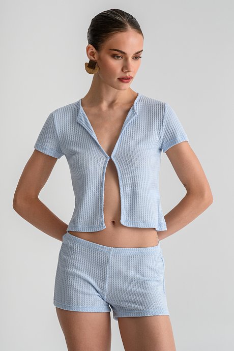 Mini shorts with elastic waistband