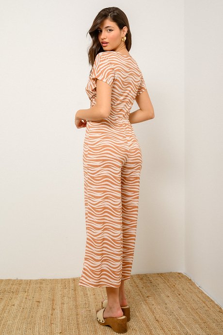 Zebra printed jumpsuit