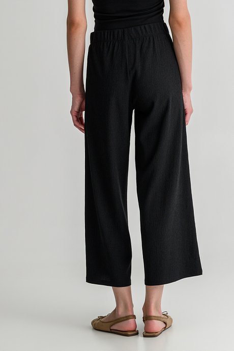 Seersucker culotte trousers