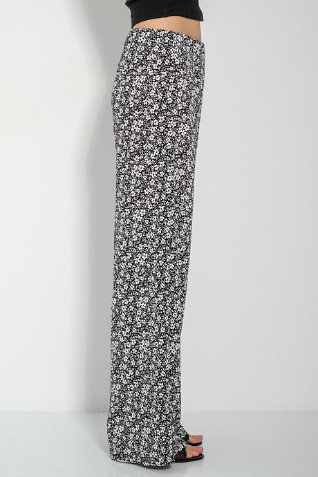 Wide leg φλοράλ παντελόνα