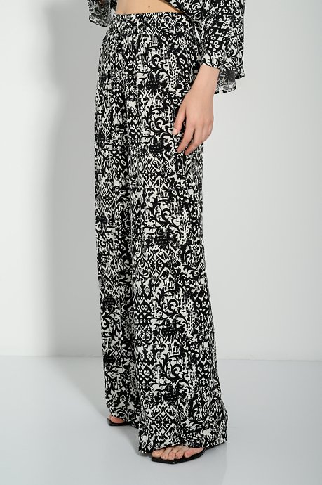 Wide leg παντελόνα με print