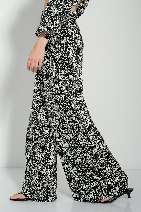 Wide leg παντελόνα με print