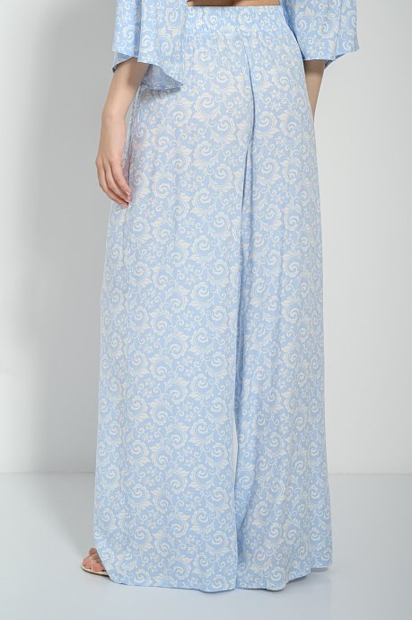 Wide leg παντελόνα με λαχούρια
