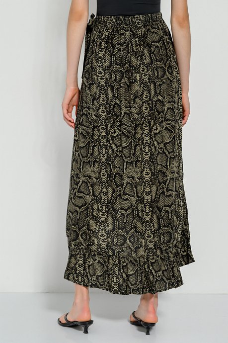 Midi κρουαζέ φούστα με boho print