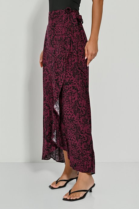 Midi κρουαζέ φούστα με boho print