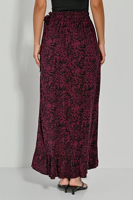 Midi κρουαζέ φούστα με boho print