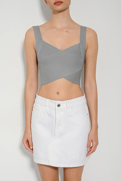 Denim mini skirt