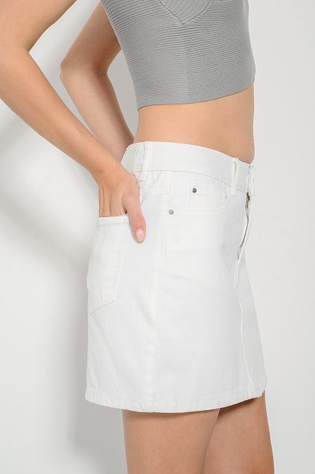 Denim mini skirt