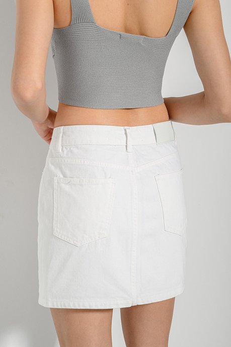 Denim mini skirt