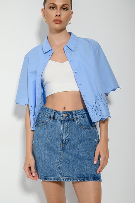 Mini denim skirt