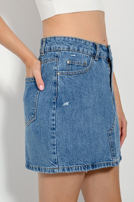 Mini denim skirt