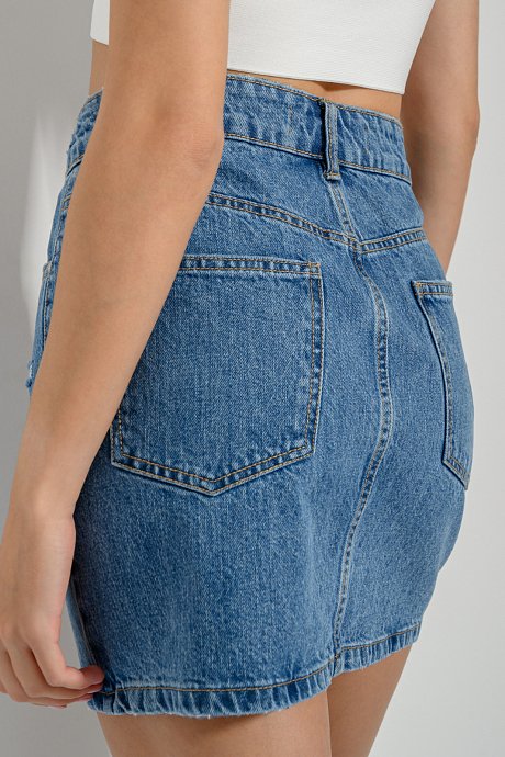 Mini denim skirt
