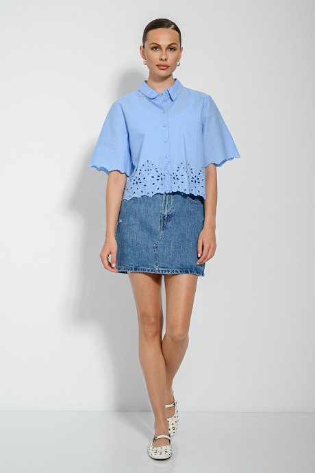 Mini denim skirt