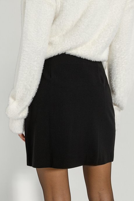 Mini skirt with front slit detail