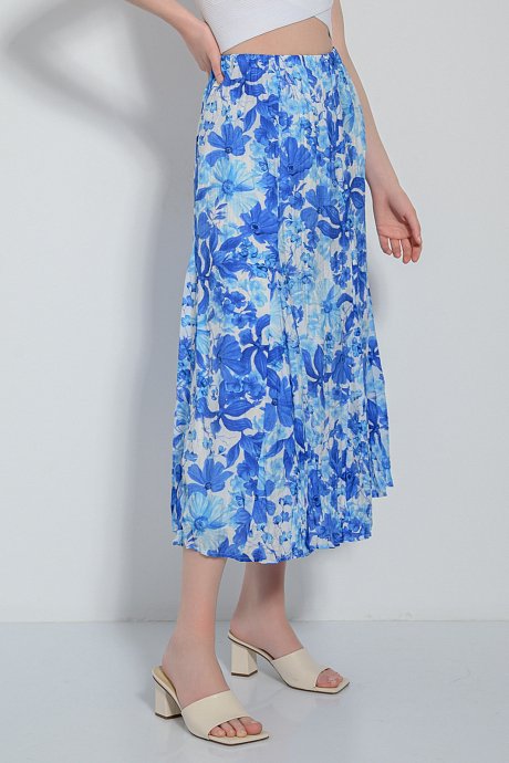 Midi floral cloche skirt
