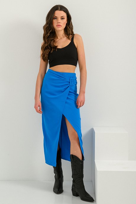 Midi skirt with cut out detail