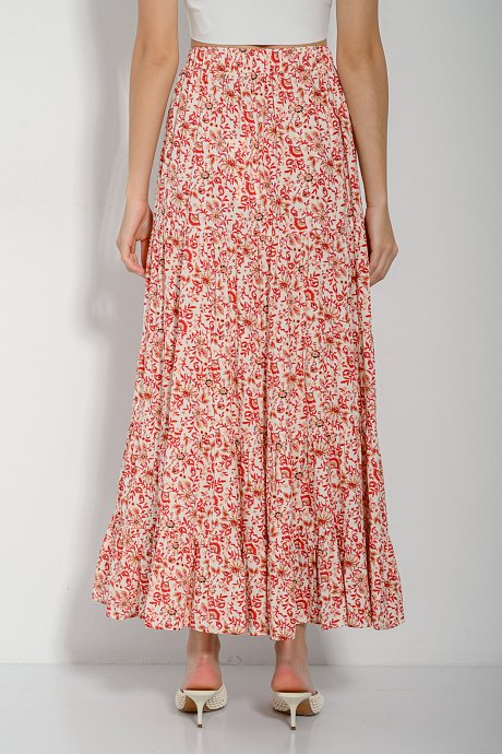 Midi floral cloche skirt