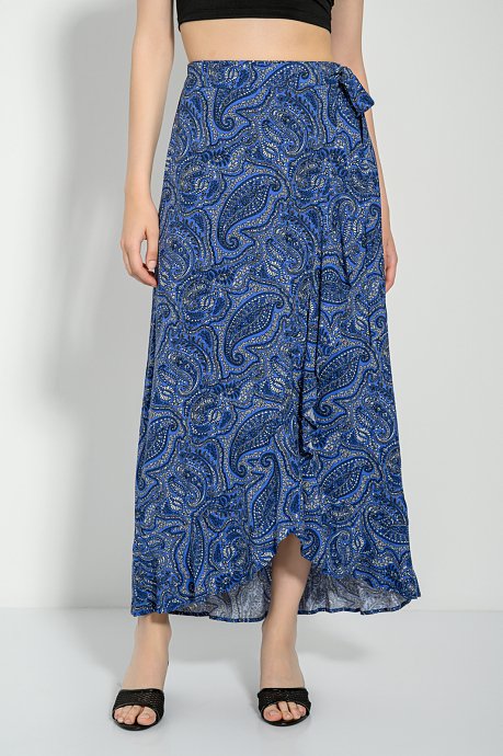 Midi κρουαζέ φούστα με boho print