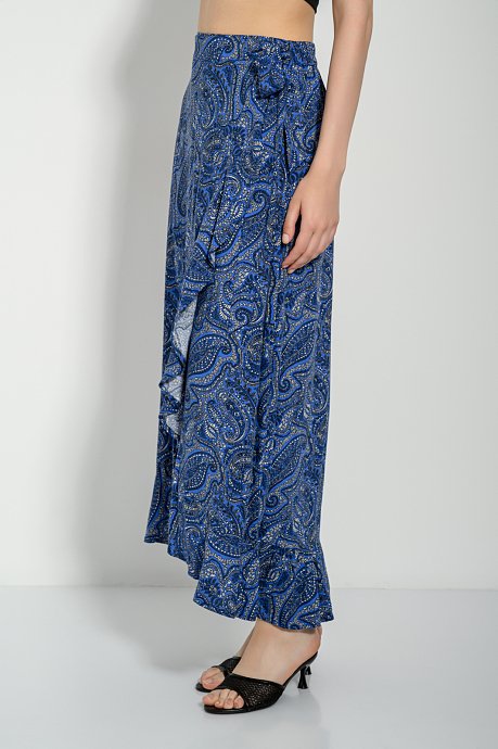 Midi κρουαζέ φούστα με boho print