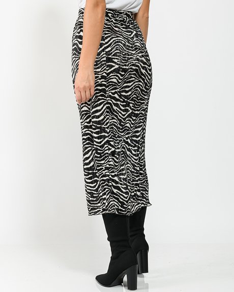 Zebra printed skirt