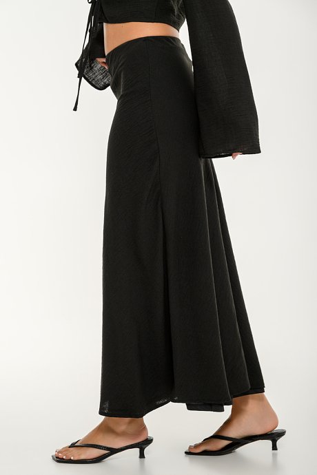 Midi rustic A-line skirt