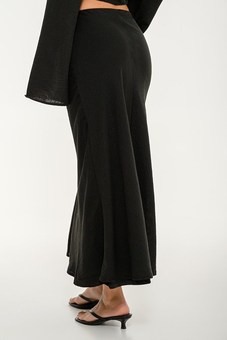 Midi rustic A-line skirt