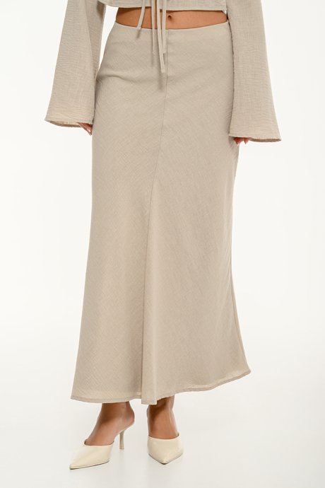 Midi rustic A-line skirt