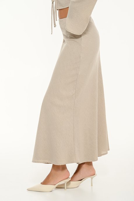 Midi rustic A-line skirt